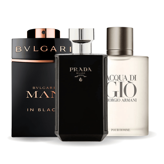 Set od 3 parfema Bvlgari In Black, Giorgio Armani Acqua Di Gio, L'Homme Prada Intense 100 ml