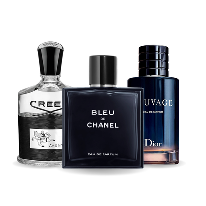 Set od 3 parfema Creed AVENTUS, BLEU DE CHANEL, Dior SAUVAGE 100 ml 