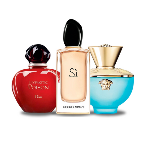 Set od 3 parfema: Dior HYPNOTIC POISON, Giorgio Armani SÌ i Versace DYLAN TURQUOISE 100ml