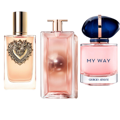 Set od 3 parfema: Dolce &amp; Gabanna Devotion, My Way, Giorgio Armani i Lancôme Idôle 100ml