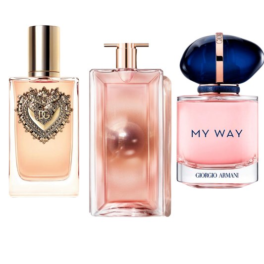 Set od 3 parfema: Dolce &amp; Gabanna Devotion, My Way, Giorgio Armani i Lancôme Idôle 100ml